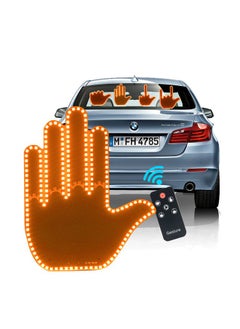 Buy 1pc LED Car Finger Light with Remote - Road Rage Gesture Signal, Eye-catching Hand Lamp for Nighttime Driving in Saudi Arabia