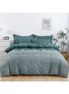 Buy 6-Piece King Size Duvet Cover Set|1 Duvet Cover + 1 Fitted Sheet + 4 Pillow Cases|Microfibre|DAINTREE in UAE