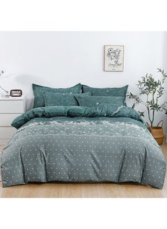 Buy 6-Piece King Size Duvet Cover Set|1 Duvet Cover + 1 Fitted Sheet + 4 Pillow Cases|Microfibre|DAINTREE in UAE