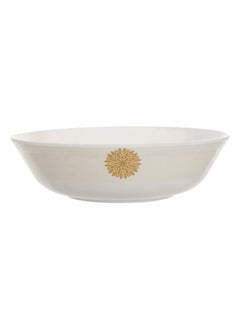 Buy Yellow Leaves Melamine Serving Bowl - 21 cms in UAE