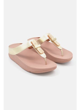 Buy Women Fino Resin Slip On Sandals, Gold/Pink in UAE