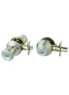 Buy Exterior Keyed-Alike Locking Entry Door Kit Silver 2-3/8 to 2-3/4 Inch 3883N in Saudi Arabia