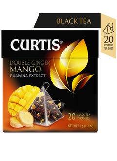 اشتري Double Ginger Mango Black Tea Blended With Mango And Ginger 20 Pyramid Tea bags في الامارات