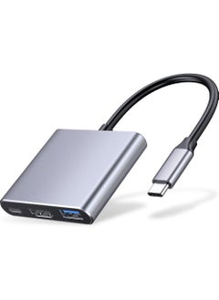 اشتري 3-in-1 USB C Hub with 100W Power Delivery USB 3.0 & 4K HDMI for 2023-2016 MacBook Pro New Mac Air/Surface/Chrome/Steam Deck More Stable Driver Adapter في الامارات