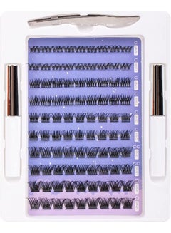 Buy False Lashes Individual Eyelashes 90 Root Cluster Lashes DIY Eyelash Extension Fake Lashes Natural Look Reusable Lashes in Saudi Arabia
