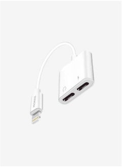 Buy 4-In-1 Multifunctional Charging Cable And Headphone For IPhone, White Color in Saudi Arabia