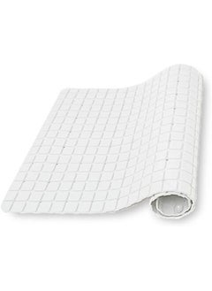 Buy Bathlux Fl-Jh001 Nazaafat53 Non-Slip Bath Mat Shower Rug Pvc Mat Anti-Bacterial Massaging With Vacuum Suction Cup, White, 35 X 78cm in UAE