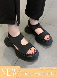 Buy Women's Summer Walking Sandals Air Cushion Support Platform Ankle Strap Shoes Comfortable Casual Wedge Sandals Beach Sandals in Saudi Arabia