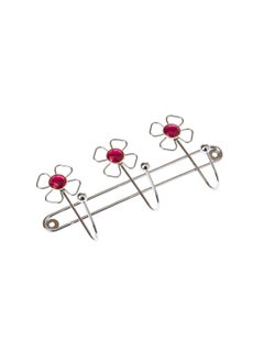 Buy Metal double wall hanger with flower decor in Saudi Arabia