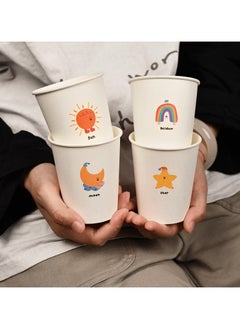 اشتري Mixed style combination thickened disposable paper cup 250ml, 50 pieces في السعودية