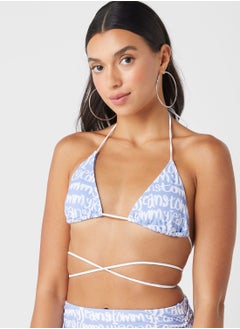 Buy Halter Neck Printed Bikini Top in UAE