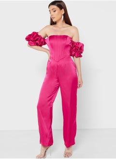 Buy Bardot Balloon Sleeve Jumpsuit in UAE