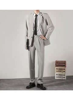 Buy New Casual Slim Fit Suit Two-Piece Set in UAE