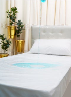 Buy Mattress Protector with Elastic Edges, Breathable and Waterproof 120*200cm in Saudi Arabia