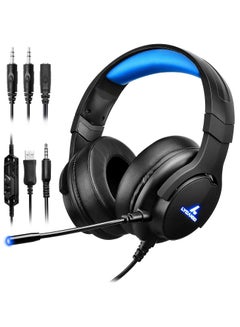 Buy LGH568 Gaming Headset with Microphone LED Light, 3.5mm input - for PC, PS4, Xbox One, Nintendo Switch and more in Egypt