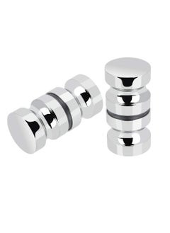 Buy 2 Set Shower Screen Handle Bathroom Door Handle Knob with Solid Stainless Steel for Replacement Groove Glass Door(Install Screw 7.5mmx30mm) in Saudi Arabia