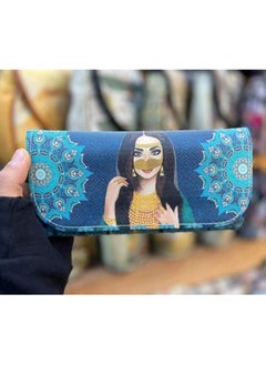 Buy Women's book and wallet, size 20*10 cm leather wallet for women and girls for money, cards and mobile phones in various Pharaonic shapes, design No. 2 in Egypt