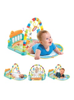 Buy Baby Gym Play Mat with Piano Keyboard Educational Rack Crawling Mat in UAE