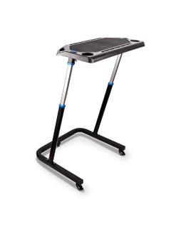 اشتري Bike Trainer Fitness Desk Portable Workstation Table for Cycling and Exercise Adjustable Height Gadget Slots and Lockable Wheels في الامارات