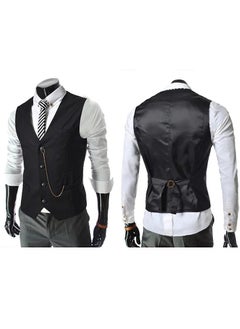 Buy New men's Retro V-Neck Fake Two Piece Vest in UAE