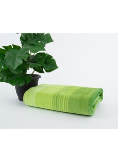 Buy Towel Zooni 500 Gsm 100% Cotton-Pile To Pile Velor Stripe1 Hand  50X90 CmSoft Touch Extra Absorbent-Green in Saudi Arabia