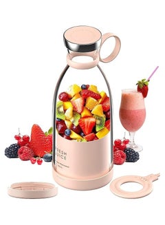 Buy Portable blender usb rechargeable mini juicer blender personal size blender for juices shakes and smoothies Pink in Egypt