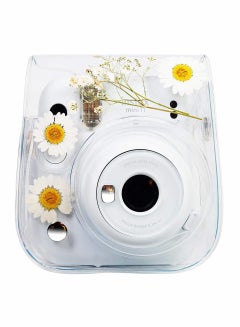 اشتري Transparent PVC Camera Storage Bag for Instant Mini 11/9/ 8 Portable Daisy Gypsophila Decoration Polaroid Camera Case في السعودية