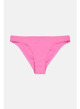 Buy Women Brand Logo Drawstring Swimwear Bottom, Pink in Saudi Arabia