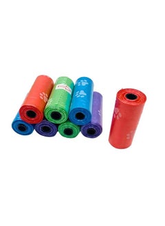 اشتري Pack Of 8 Disposable Diaper Bag Refill Rolls Safe And Odour Control - Multicolour في الامارات