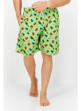 اشتري Men Allover Print Board Short, Green Combo في الامارات