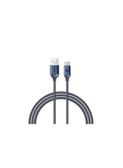 Buy RECCI RS09C 100W TYPE-C Braided Fabric Fast Charging Cable 1.2m - Blue in Egypt