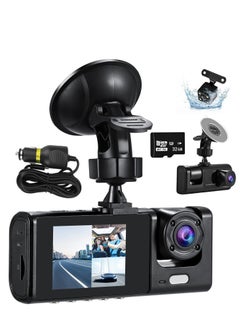 اشتري DMG 3 Channel Driving Recorder, 1080P Dashcam for Car, Car Camera, 32GB Card, Built In WiFi, 170°Wide Angle, Adjustable Lens, 24 Hour Parking Monitor, Infrared Night Vision, Loop Recording في السعودية