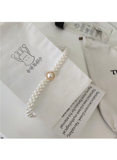 اشتري Elegant Pearl Waist Chain for Dressessemi-round bead gold semi-round bead gold في الامارات