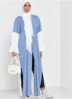 Buy Puff Sleeve Trench Styled Abaya in Saudi Arabia