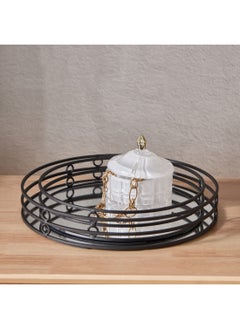 اشتري Sera 2-Piece Metal Mirror Tray Set 30 x 4.8 x 30 cm في الامارات