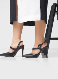 Buy Asymmetric Loop Detail Strap Pump in Saudi Arabia