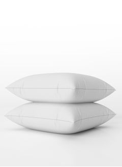 Buy Bliss 2 Piece Set Pillow Micro Fiber Pillow Extra Soft Comfortable Sleeping Pillows For Bedroom 50x75 cm White in UAE