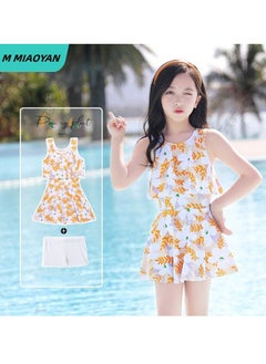 Buy M MIAOYAN Kids Swimwear Summer Girls One Piece Swim Dress Set in Saudi Arabia