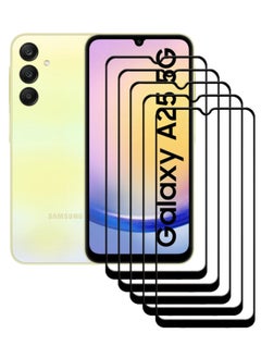 اشتري 5 Pieces Antistatic ESD Dustproof Premium Quality High Definition Tempered Glass Screen Protector Designed For Samsung Galaxy A25 في الامارات