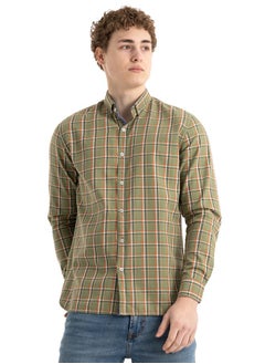 Buy Shirt Men's, Stylish, Oxford Cotton ,Green, Multicolor in Egypt