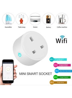 Buy WiFi Smart Plug 16A, 2.4GHz - Remote Control & Timer, Energy Monitoring, Compatible with Alexa & Google Home - No Hub Needed, White in Saudi Arabia