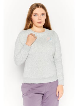 اشتري Women Sportswear Fit Long Sleeve Outdoor Sweatshirt, Grey في الامارات