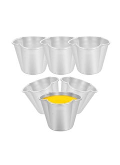 اشتري 6Pcs Egg Tart Molds Nonstick Pudding Pan Muffin Cups Aluminum Alloy Cake Tartlets Pudding Molds Baking Cups Cupcake Mould Muffin Tin Egg Tart Molds Baking Tool for Kitchen Mini Pie Tins في الامارات