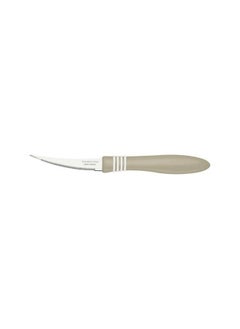 Buy Brazil, Cor&Cor 2 Pieces Tomato Knife Set with Stainless Steel Blade and Cream Polypropylene Handle in UAE