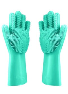 Buy Magic Silicone Dish Washing Gloves Multicolor One Size in Egypt