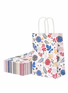 اشتري Floral Paper Party Favor Bags - 8.7x6.3x3.1 Inch-12PCS في السعودية