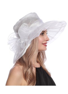 Buy New Organza Large Brim Sunvisor Hat Foldable UV Resistant Beach Hat in UAE