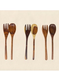 Buy 3 Set Natural Wood Cutlery in Egypt