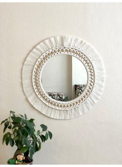 Buy Large Macrame Mirror , Macrame Wall Hanging Mirror , Bedroom Decor Gift , Boho Mirror, Living Room Décor in Egypt