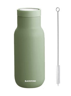 Buy Vacuum Double Walled Stainless Steel Water Bottle Matt Finish with Cleaning Brush B002 - 350 ML in UAE